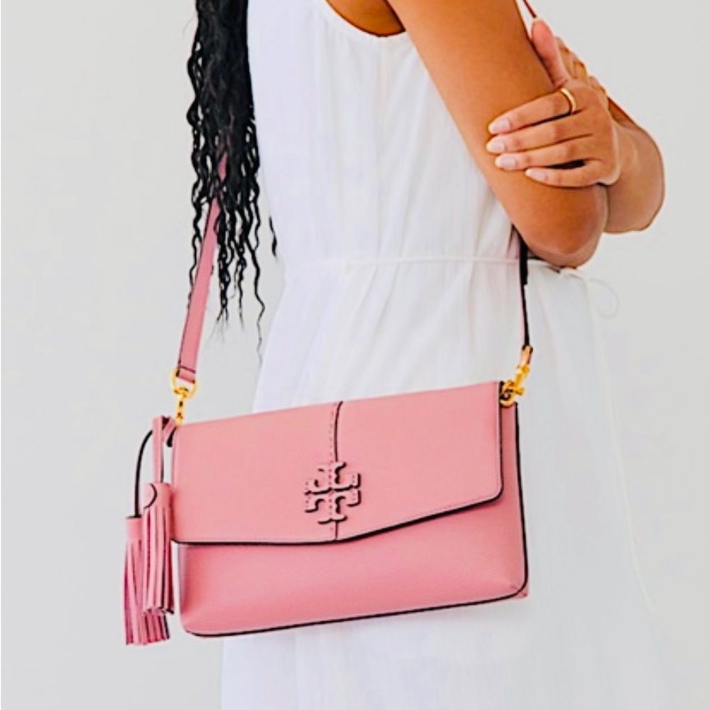 Tory Burch Mcgraw Crossbody Bag in Pink Magnolia